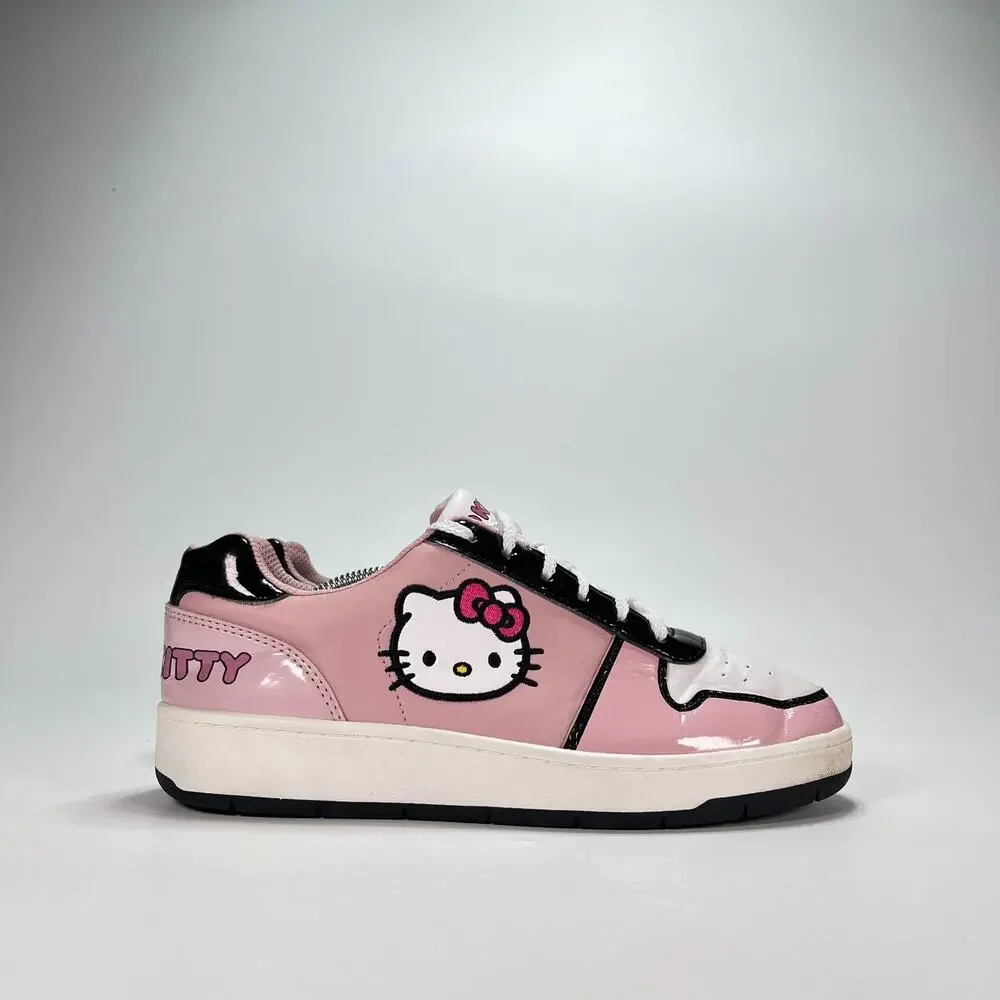 Hello Kitty by Sanrio Pink Patent Leather Casual Court Sneakers Women's Size 8